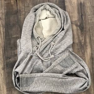 Ampersand Ave Grey-on-Grey Double Hoodie